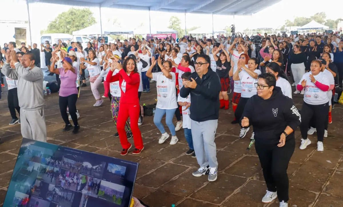 Por una vida saludable, Gobierno de Puebla organiza Primer Gran Zumbatón Estatal 2025