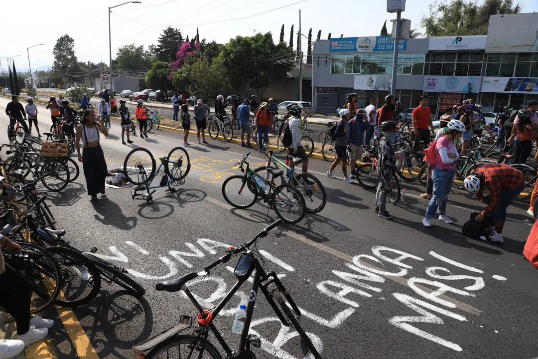 protesta ciclista