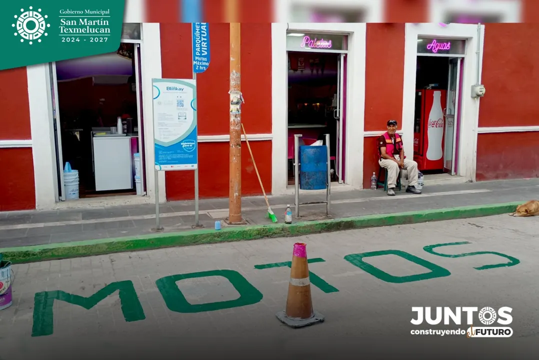 Gobierno de Texmelucan anuncia disposiciones de estacionamiento en la vía pública para motocicletas