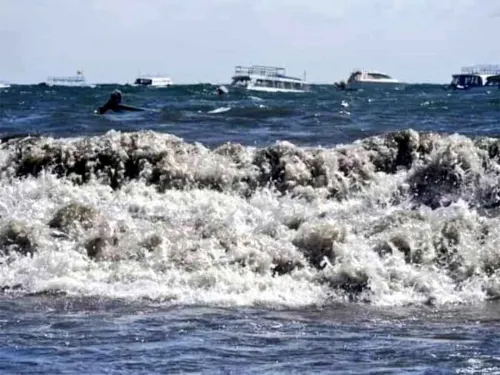 Alarma aparición de olas de 2 metros en el lago Titicaca