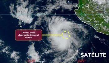 Depresión tropical Uno-E, el primer ciclón en el Pacífico