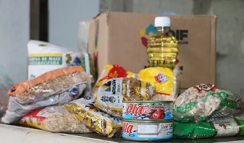 Entregan despensas a comerciantes no establecidos