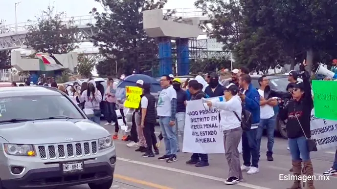 Manif Trabajadores Poder Judicial Via Atlixcayotl