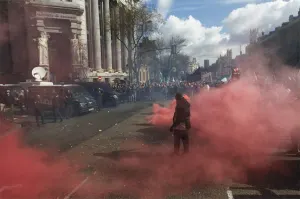 Manifestación de taxistas en Madrid