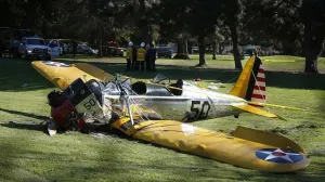 De milagro sale vivo Harrison Ford de accidente en avioneta