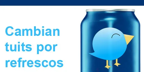 Recibe un refresco por enviar un Tuit