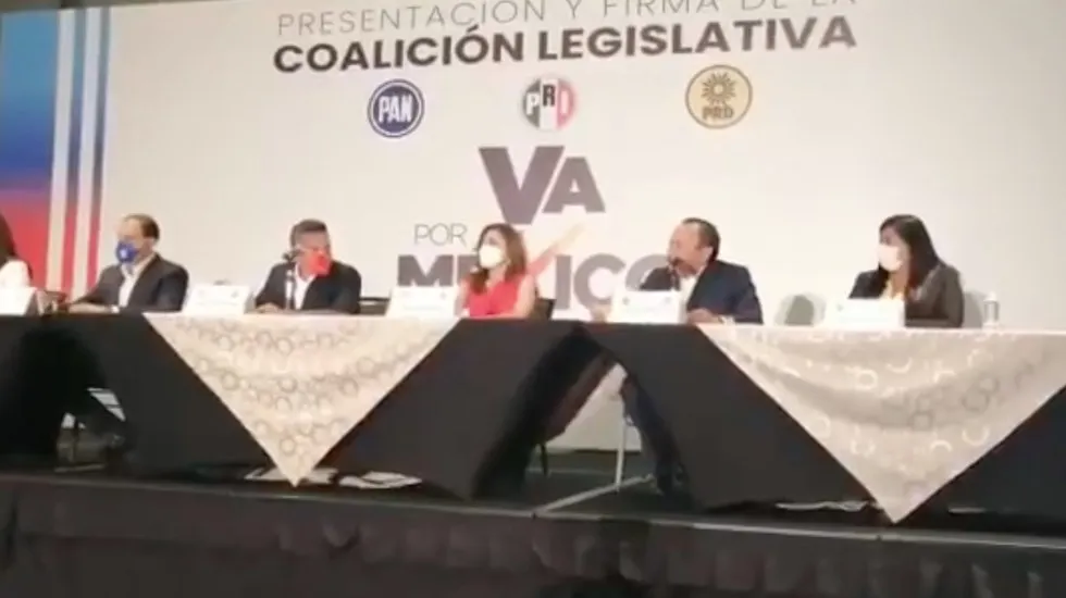PAN, PRI y PRD formalizan coalición legislativa