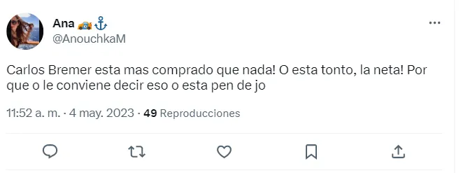 Reacciones Carlos Bremer