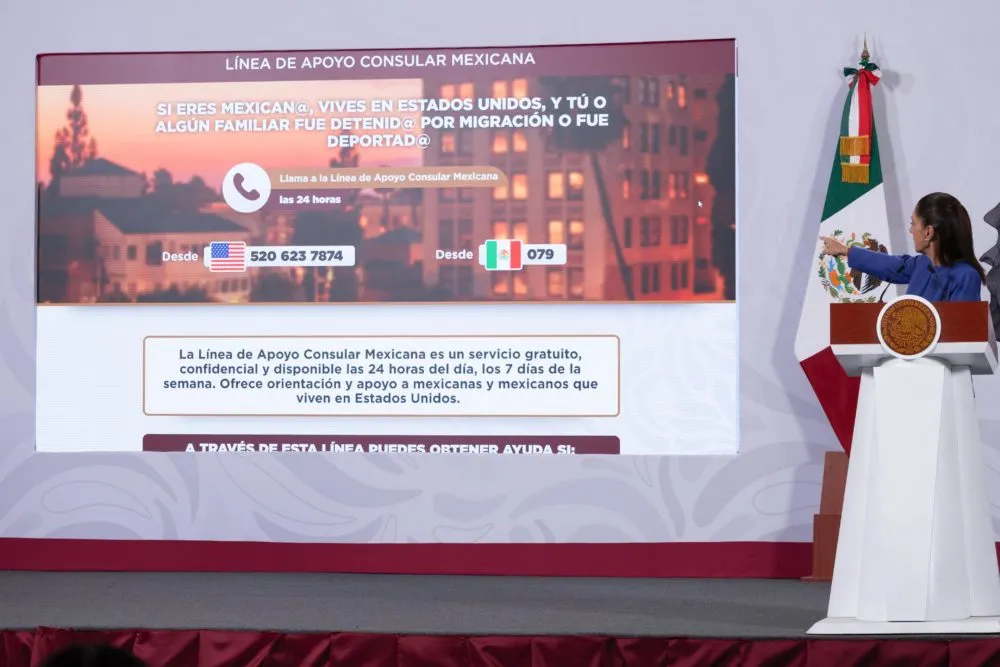 Sheinbaum Linea De Apoyo Consular Mexicana