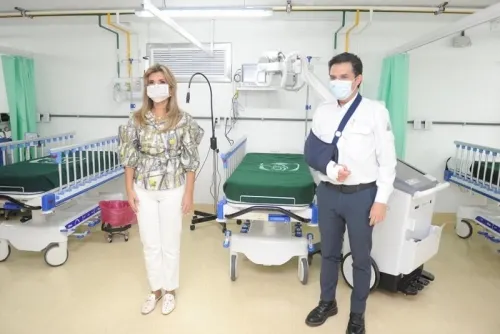Gobernadora de Sonora supervisa Módulo Hospitalario para pacientes Covid-19 en Cajeme