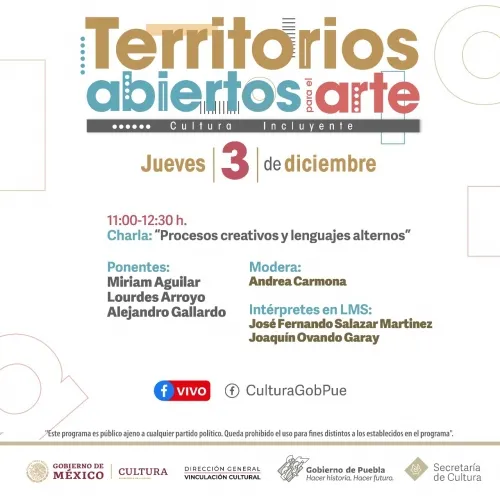 Inicia Secretaría de Cultura programación virtual de diciembre
