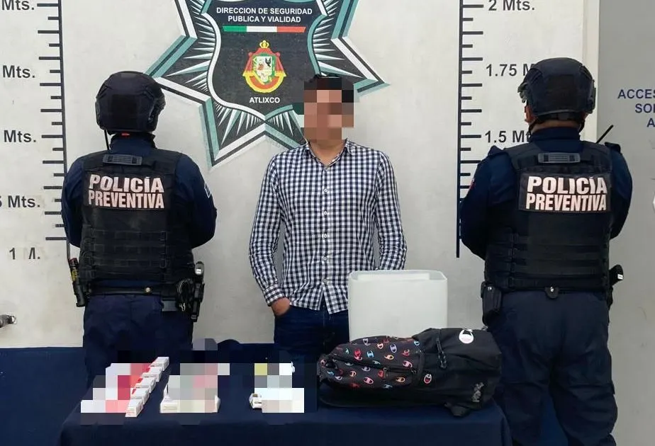 Detienen a sospechoso en Atlixco por robo de medicamentos en clínica del IMSS