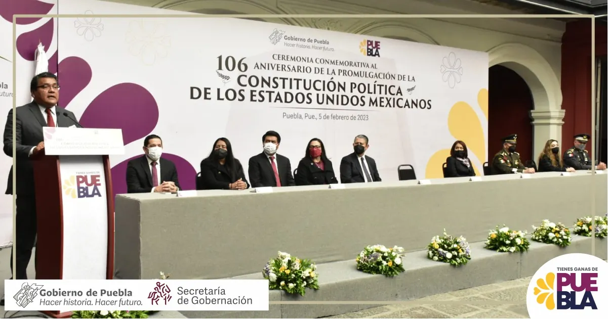 Ceremonia de conmemoración de los 106 años de la constitución mexicana