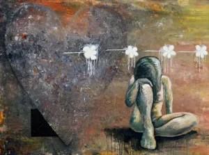 Vlavimir Cora en la galería de arte del CCU BUAP