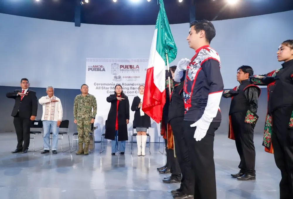 Abandera Gobierno de Puebla a jóvenes de “All Star Marching Band”