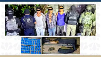 Cae banda “Los Rey” en Puebla: detienen a tres presuntos integrantes con droga y arma de alto calibre