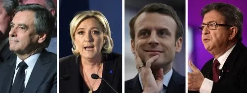 Cuatro candidatos destacan en las presidenciales francesas