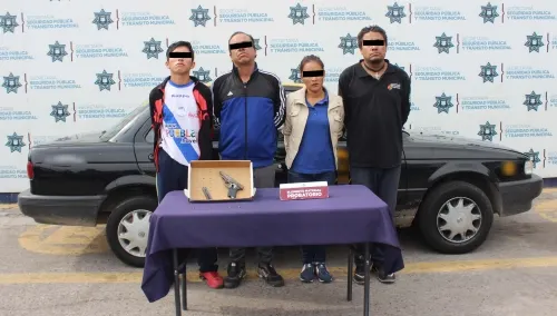 Detuvo policía municipal de Puebla a cuatro personas por posesión ilegal de arma de fuego