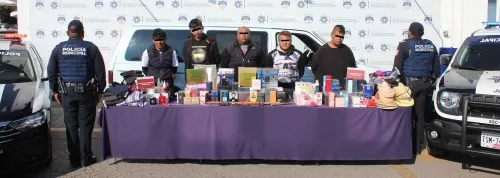 Desarticuló policía municipal de Puebla a banda dedicada al robo a tiendas departamentales