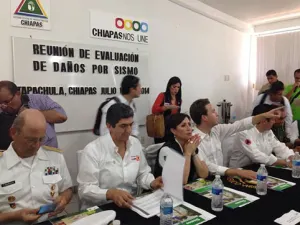 Zona afectada por sismo en Chiapas es recorrida por Sedesol