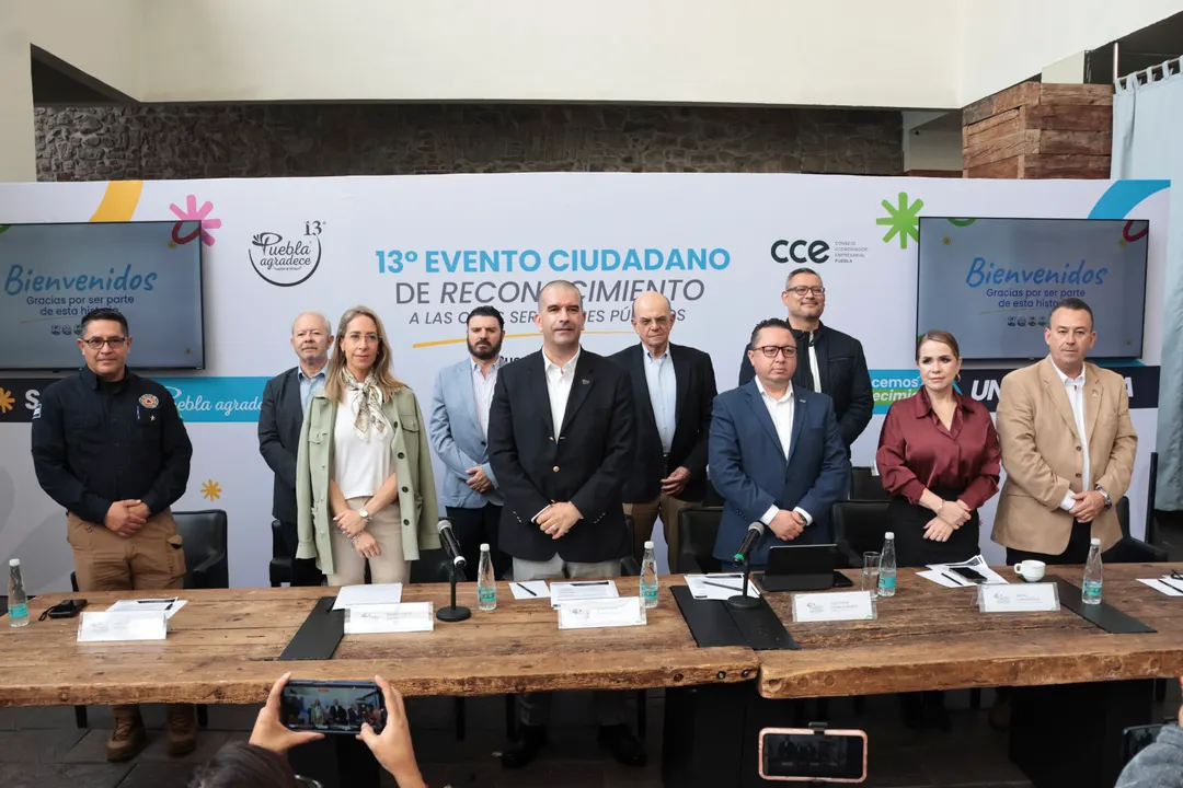 Anuncian la 13.ª edición de “Puebla Agradece”: reconocerán a 68 servidores públicos