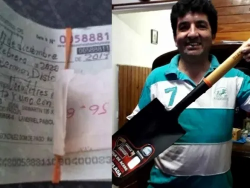 Devuelve cheques de 2 mdp y como recompensa le dan una pala