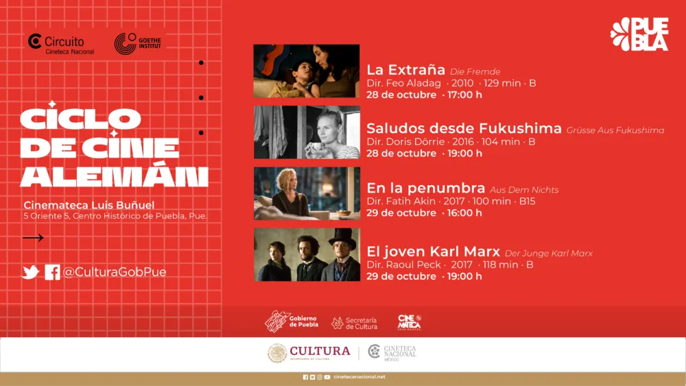 Presentará Cultura “Ciclo de Cine Alemán” en Cinemateca “Luis Buñuel”