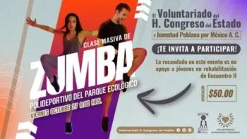 Invita Voluntariado del Congreso a clase masiva de zumba en apoyo a jóvenes en rehabilitación