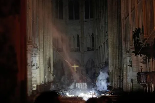 Controlan incendio en catedral de Notre Dame