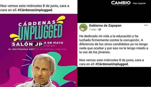 Gobierno de Zapopan postea actividades de Cárdenas