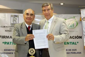 Rotarios firman convenio con Villa Atl para considerar áreas verdes como zonas lúdicas