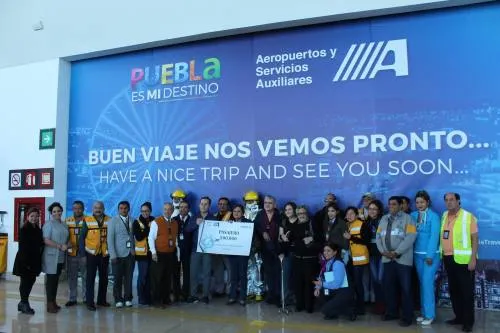 Aeropuerto Internacional de Puebla “Hermanos Serdán” da salida a su pasajero 500 mil de 2017