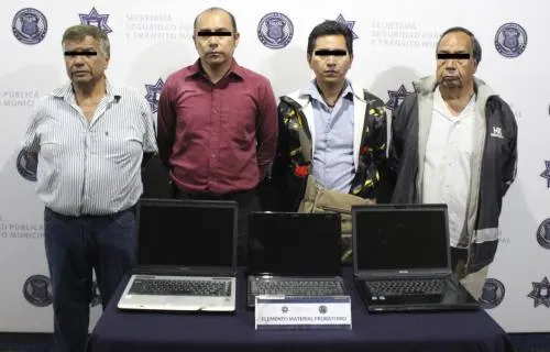 Detuvieron fuerzas municipales de puebla a cuatro personas por robo a negocio
