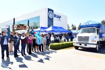 Entrega BUAP 60 toneladas de víveres al Sistema DIF estatal para población damnificada