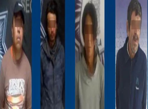 Asegura Policía Estatal a cuatro hombres por el delito de robo