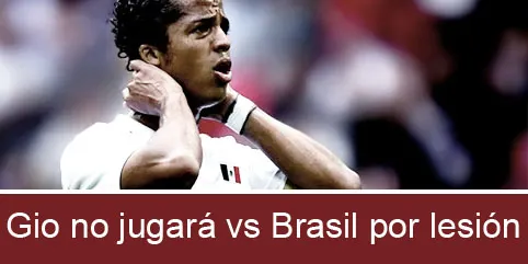 Tri anuncia que Gio no alineará en final contra Brasil