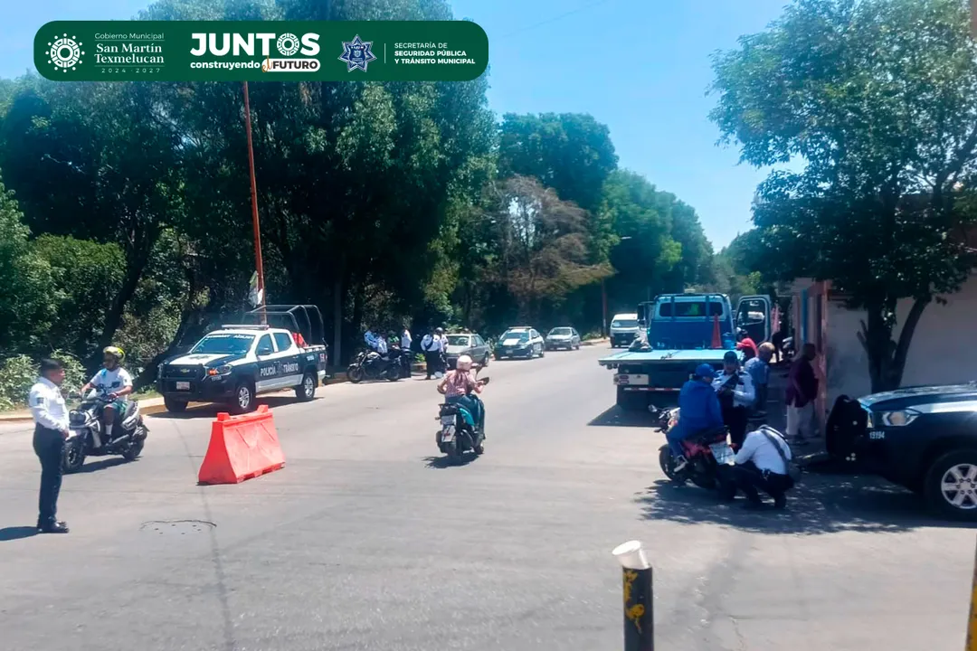 Secretaría de Seguridad Pública de Texmelucan realiza operativos de revisión de motocicletas
