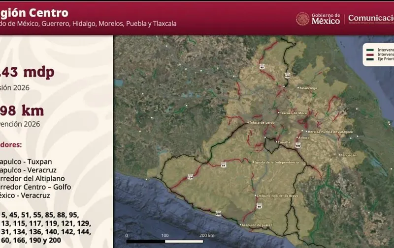 Arranca en Puebla el Programa Nacional de Conservación de Carreteras y Bachetón 2026