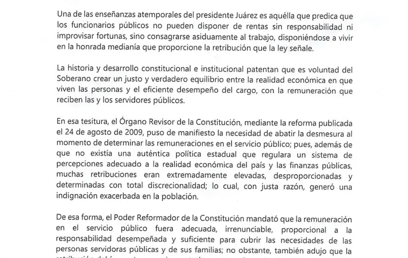 Alejandro Armenta y Citlali Hernández piden respeto a la Ley de Remuneraciones por parte de los ministros de la SCJN