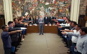 Alcalde toma protesta a presidentes de juntas auxiliares