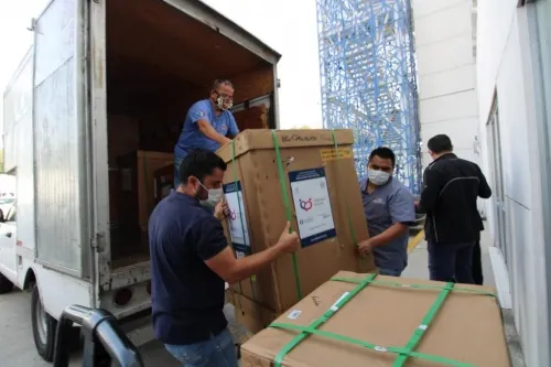 Recibe Gobierno de Puebla donativo de ventiladores para pacientes COVID-19
