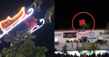 Santa Claus protagonizó un incidente divertido en cielo de Tlaxcala