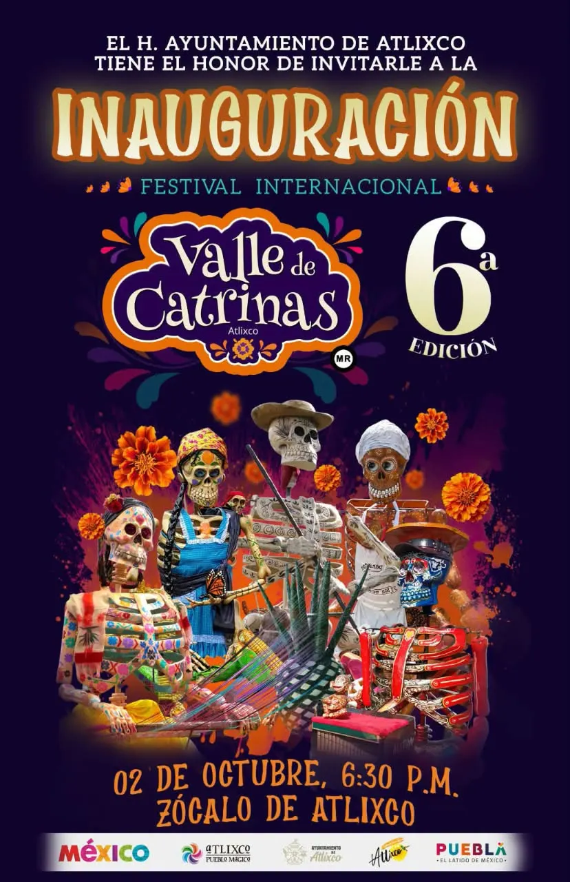 Atlixco se prepara para recibir a miles de visitantes con el Valle de Catrinas 2026
