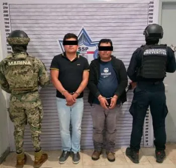 Capturan SSP Puebla y Semar en el municipio de Juan C. Bonilla a dos presuntos asaltantes de casa habitación