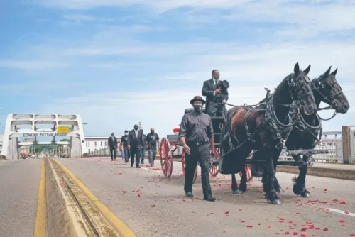 La última visita de Lewis al puente Pettus de Alabama