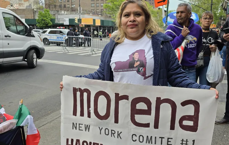 Comunidad migrante de Puebla en Nueva York expresa su apoyo a Armenta, en el marco del 5 de Mayo