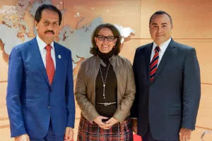 Rector BUAP se reúne en Madrid con Rebeca Grynspan y Enrique Iglesias