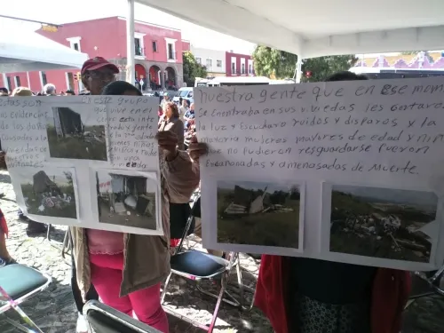 Grupo armado destruyó viviendas en el cerro de Malacatepec para obligar a ejidatarios a vender