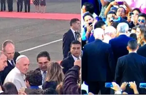 Indigna al Papa que Belinda quite lugar a pobres para saludarlo