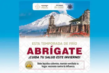 Ariadna Ayala llama a reforzar medidas preventivas ante el frío en Atlixco